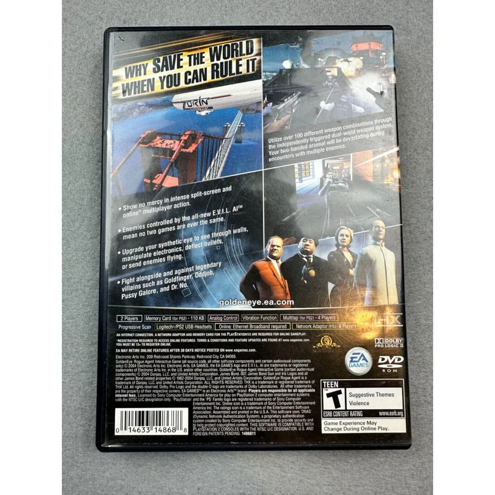 GoldenEye: Rogue Agent (Sony PlayStation 2, 2004)_Complete‎ & Free Shipping